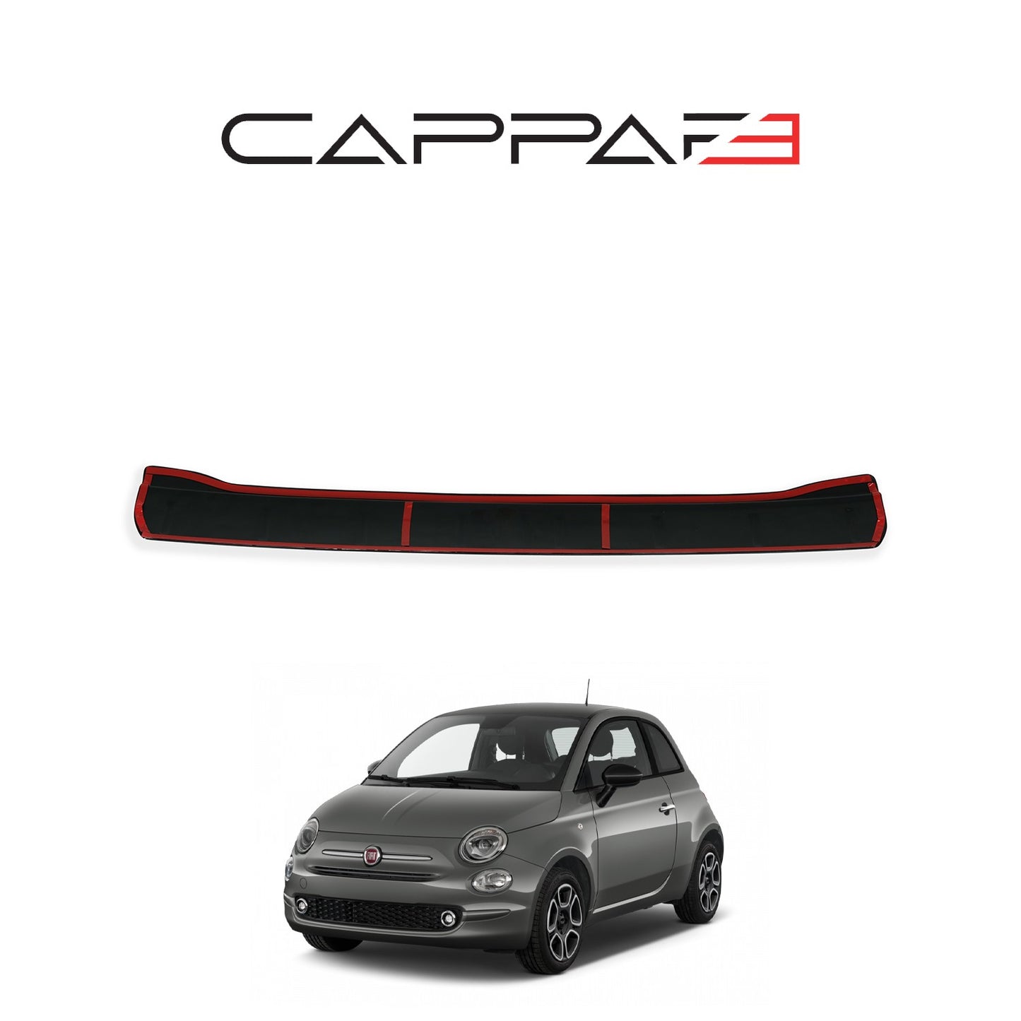 Fiat 500 Coupe 2016- Yılı ve Sonrası Uyumlu Arka Tampon Eşiği Mat