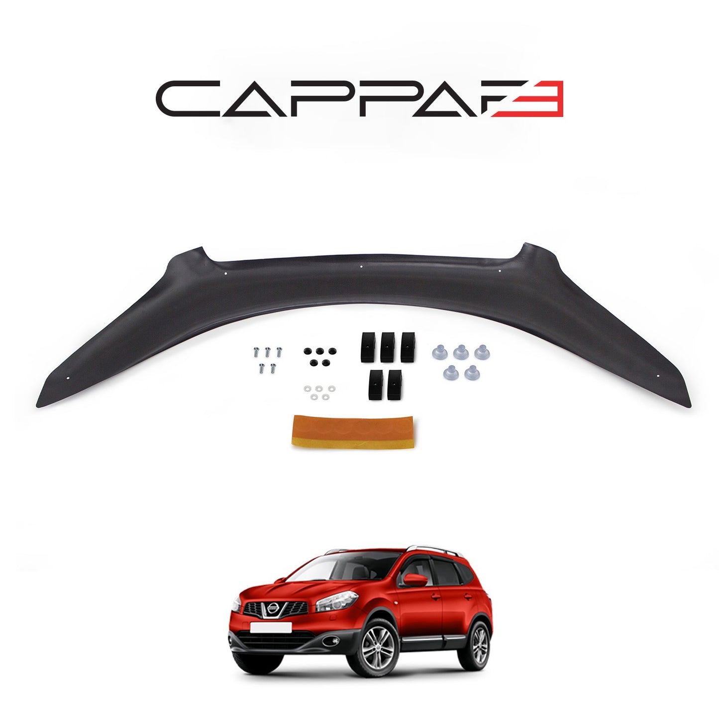 Nissan Qashqai 2010-2013 Yıl Aralığı Uyumlu Kaput Rüzgarlığı 3mm