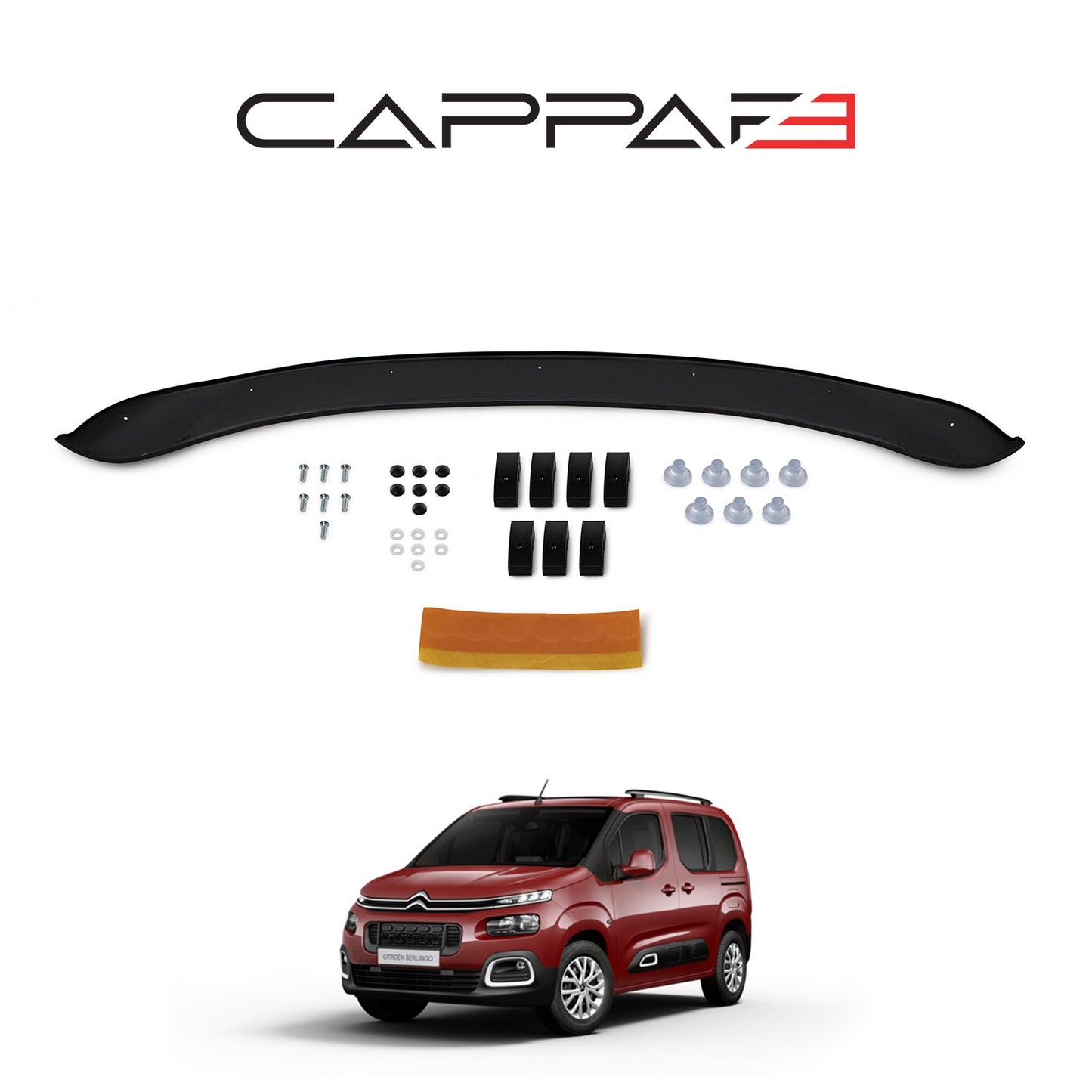 Citroen Berlingo 2019- Yılı ve Sonrası Uyumlu Kaput Rüzgarlığı 3mm