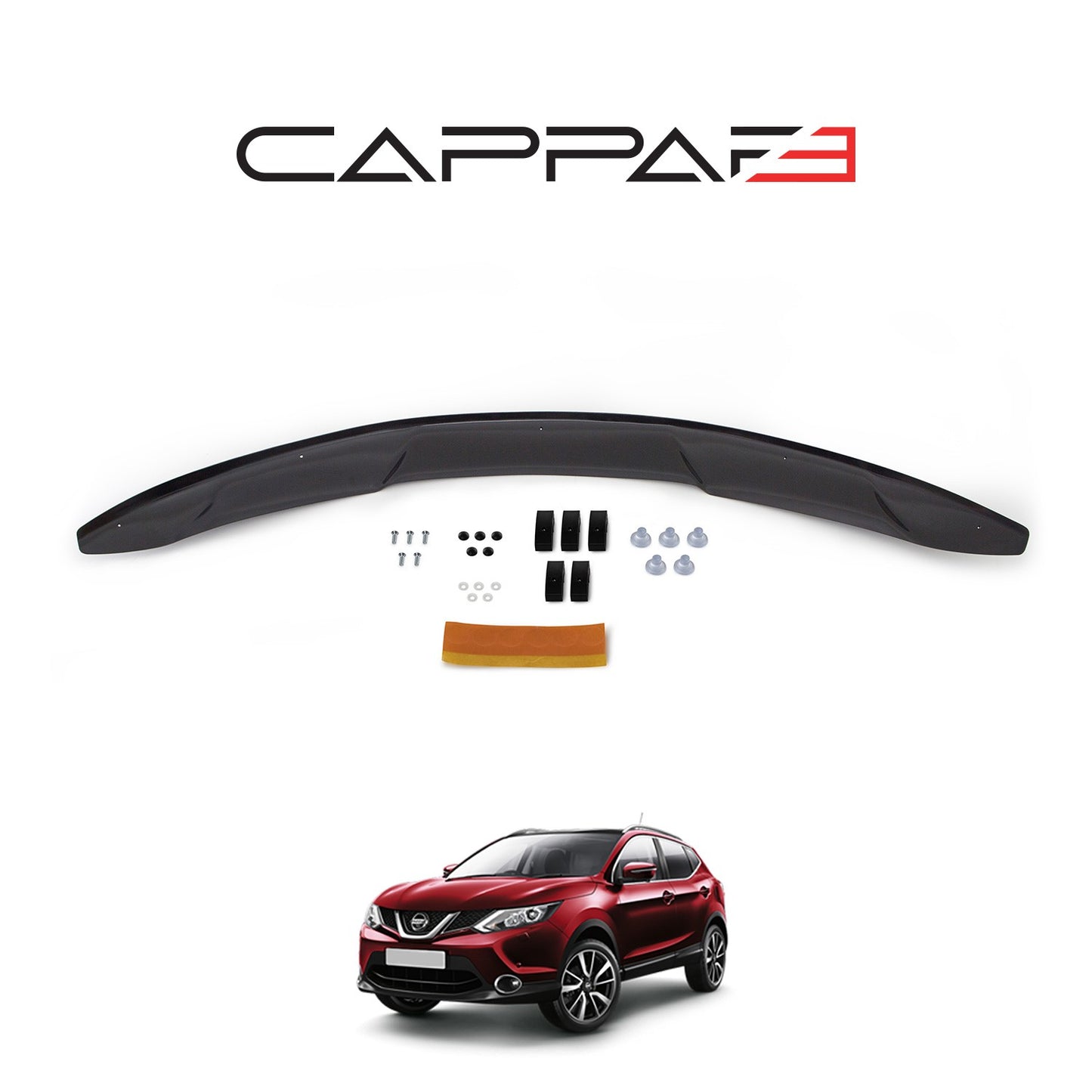 Nissan Qashqai 2014-2016 Yıl Aralığı Uyumlu Kaput Rüzgarlığı 3mm