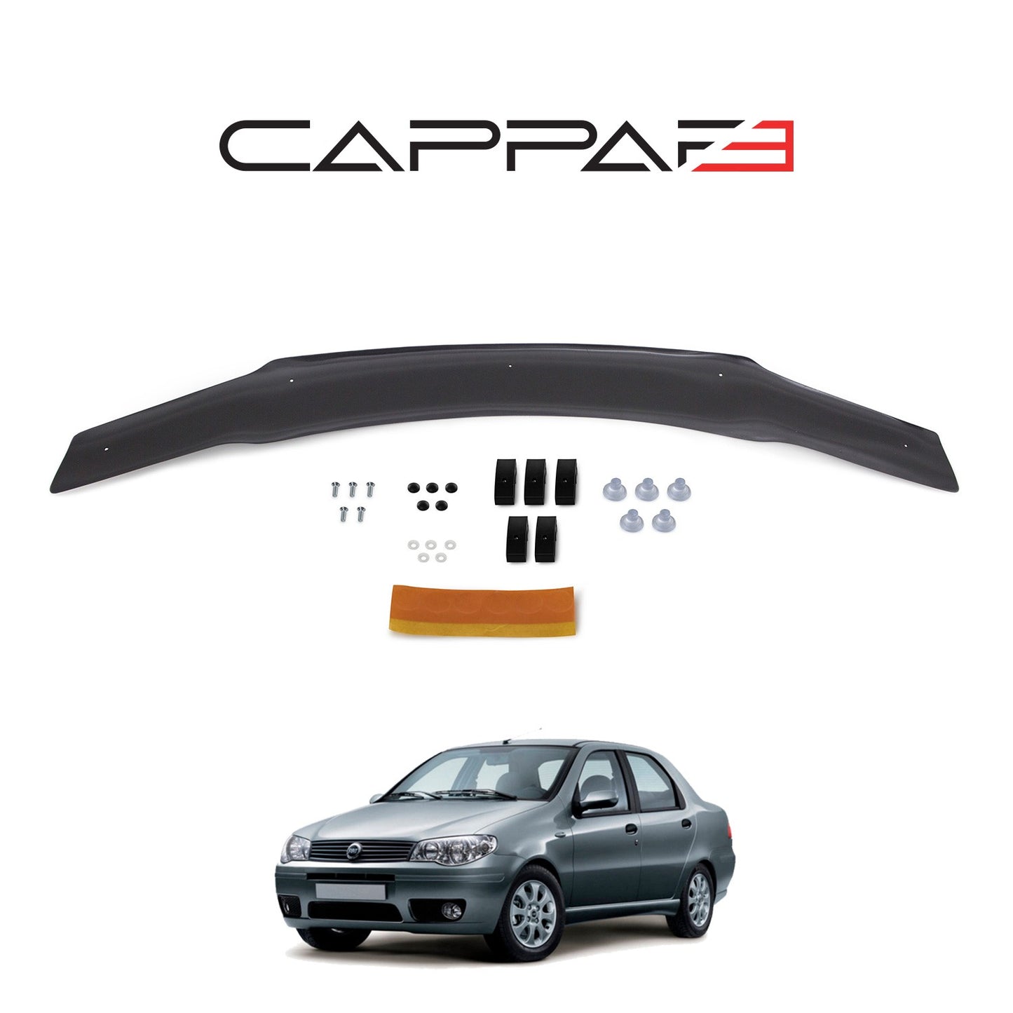 Fiat Albea 2005-2012 Yıl Aralığı Uyumlu Kaput Rüzgarlığı 3mm