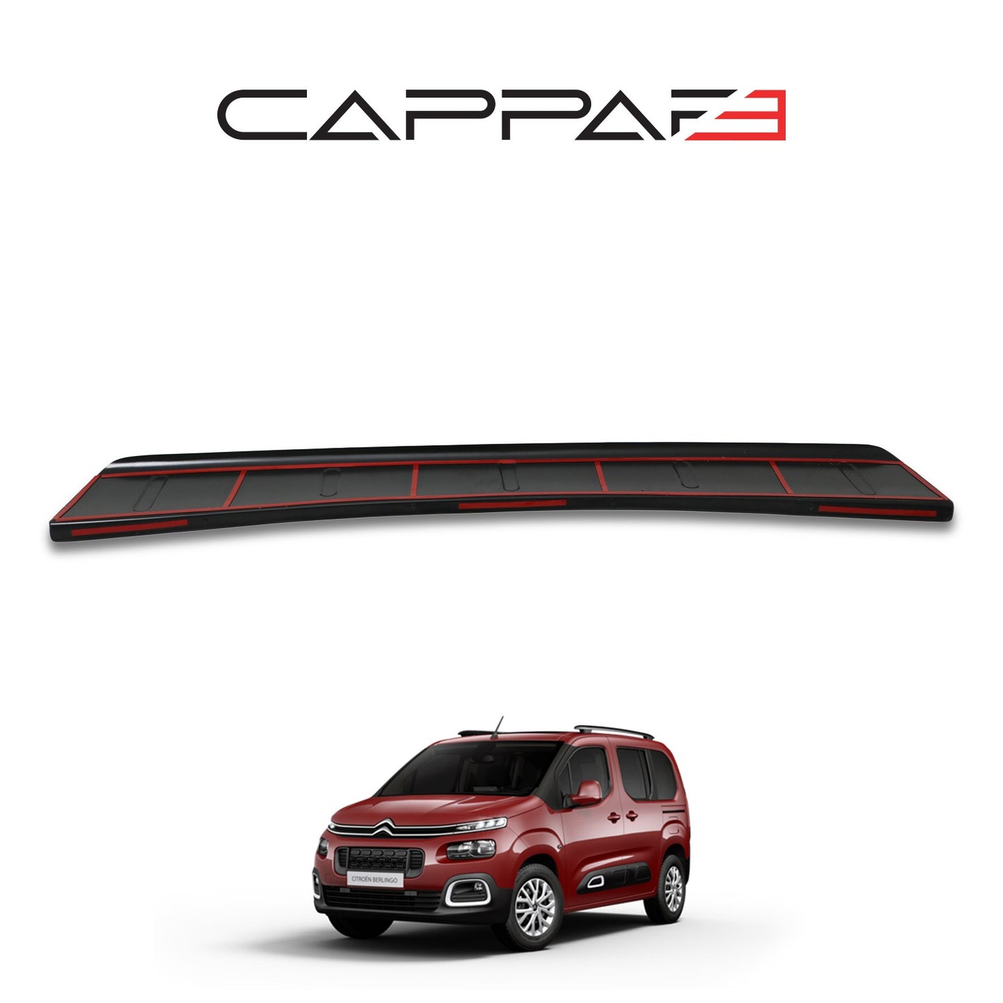 Citroen Berlingo 2019- Yılı ve Sonrası Uyumlu Arka Tampon Eşiği Parlak
