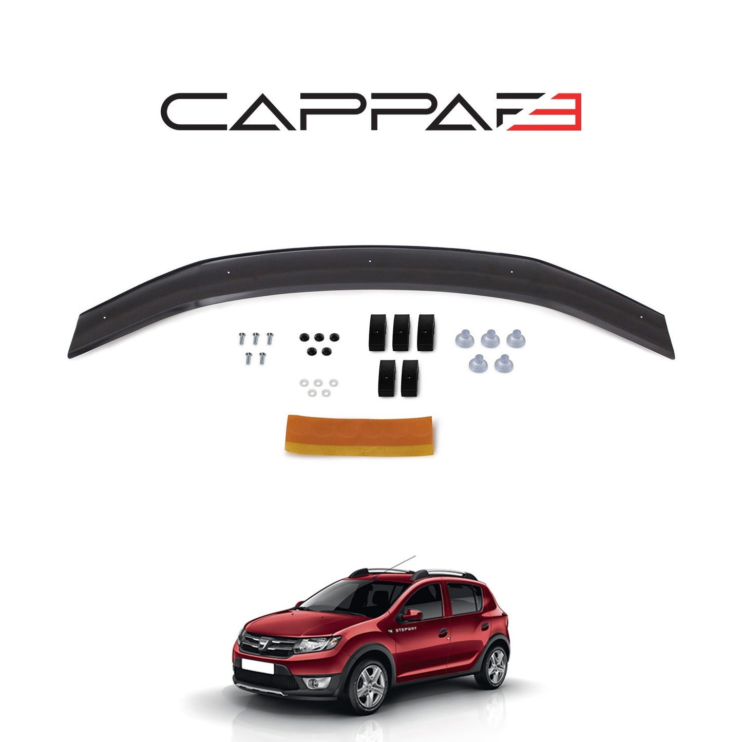 Dacia Sandero 2012-2020 Yıl Aralığı Uyumlu Kaput Rüzgarlığı 4mm