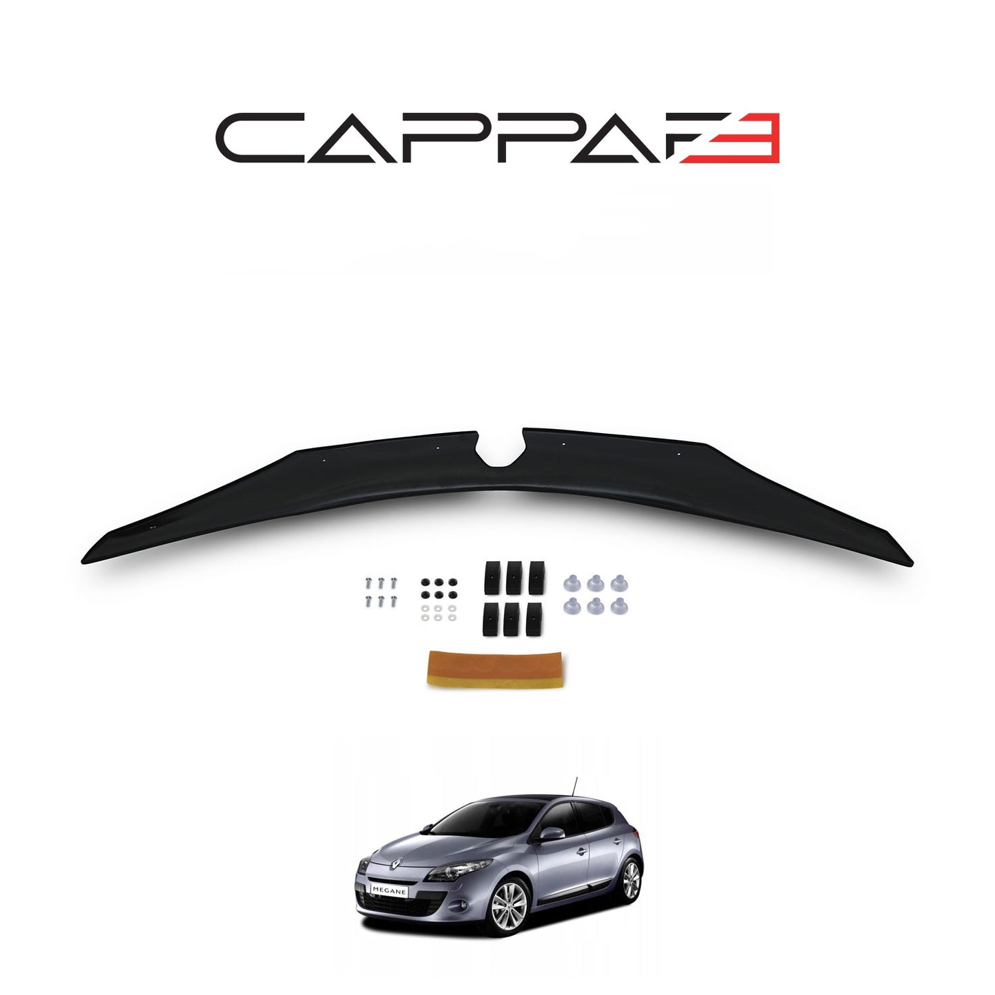 Renault Megane 3 2009-2013 Yıl Aralığı Uyumlu Kaput Rüzgarlığı 4mm