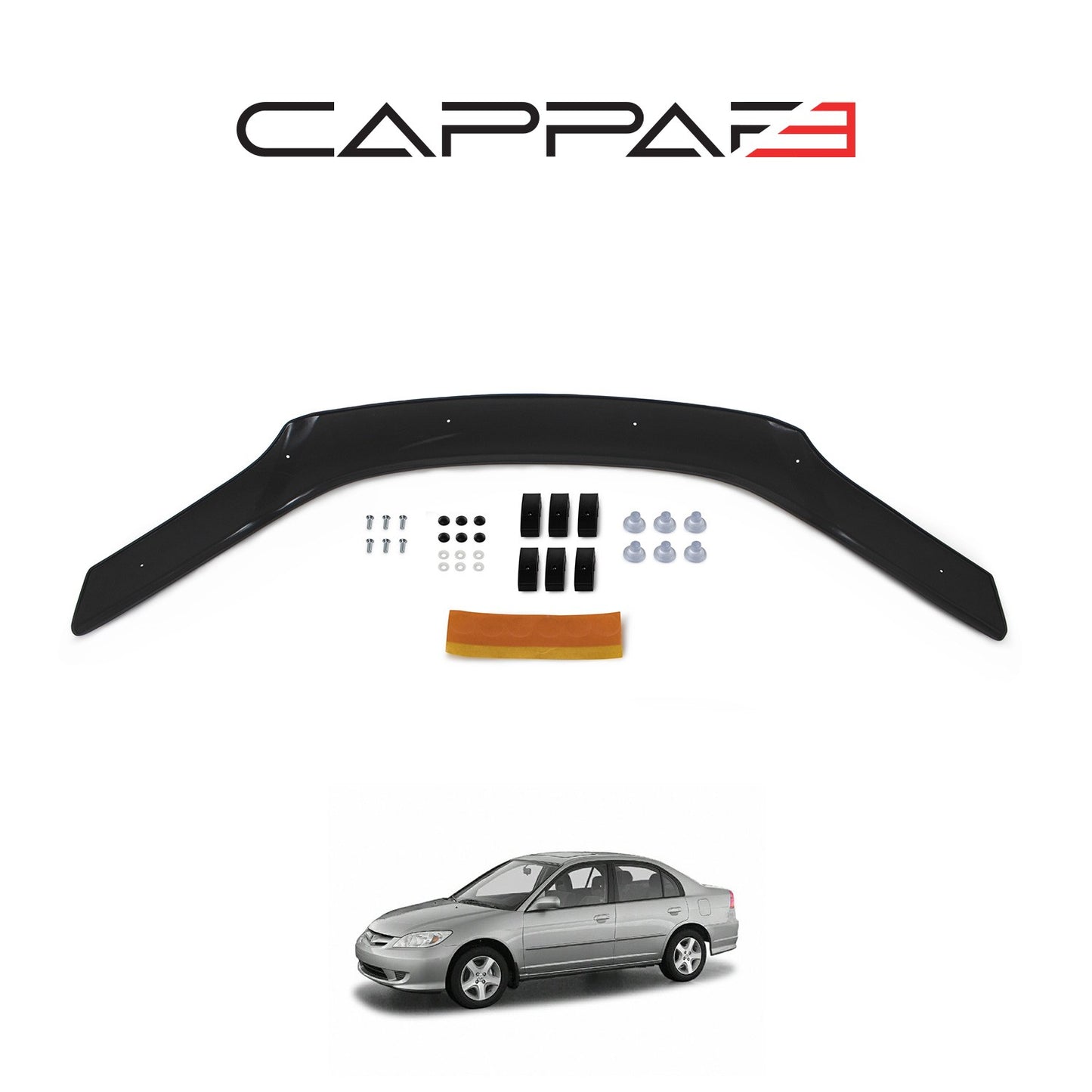 Honda Civic 2001-2006 Yıl Aralığı Uyumlu Kaput Rüzgarlık 3mm