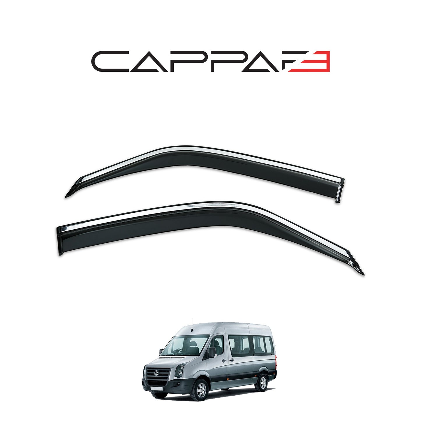 Mercedes Sprinter 2006-2012 Yıl Aralığı Uyumlu Cam Rüzgarlığı 2 Parça Kromlu