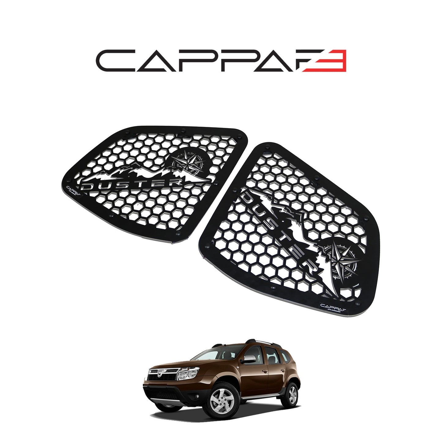 Dacia Duster 2010-2017 Yıl Aralığı Uyumlu Metal Kelebek Cam 2 Parça
