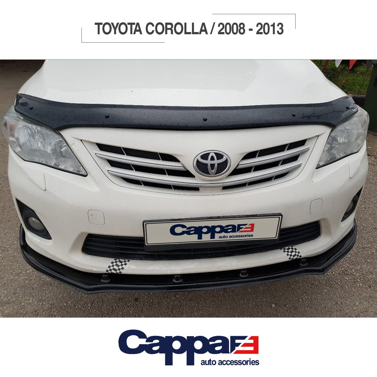 Toyota Corolla 2008-2013 Yıl Aralığı Uyumlu Kaput Rüzgarlığı 4mm