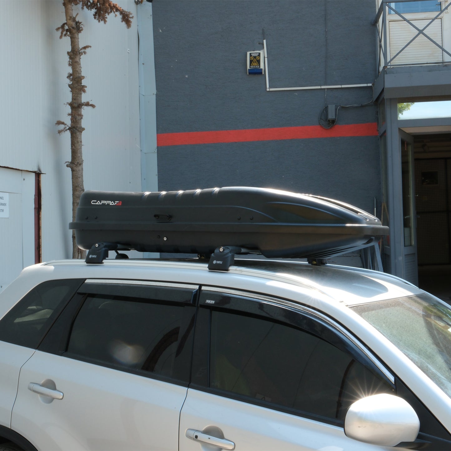 Universal Capbox Araç Üzeri Port Bagaj Bavul 450 Litre Çift Açılır Siyah Mat