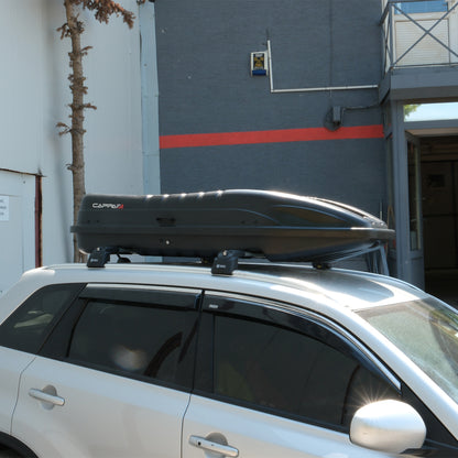Universal Capbox Araç Üzeri Port Bagaj Bavul 450 Litre Çift Açılır Siyah Mat