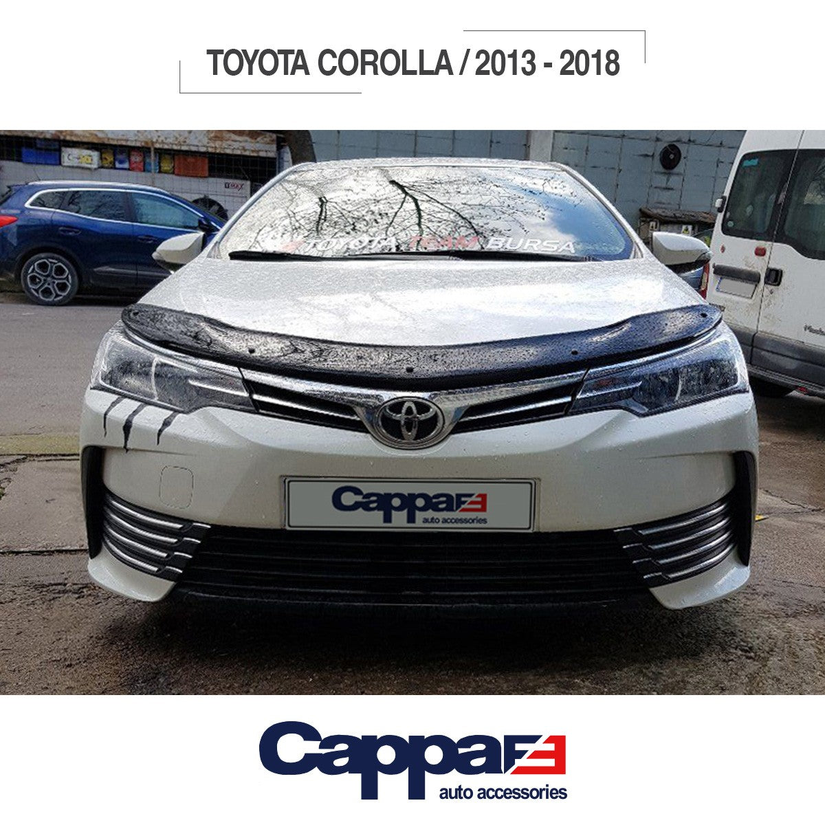 Toyota Corolla 2013-2018 Yıl Aralığı Uyumlu Kaput Rüzgarlığı 3mm