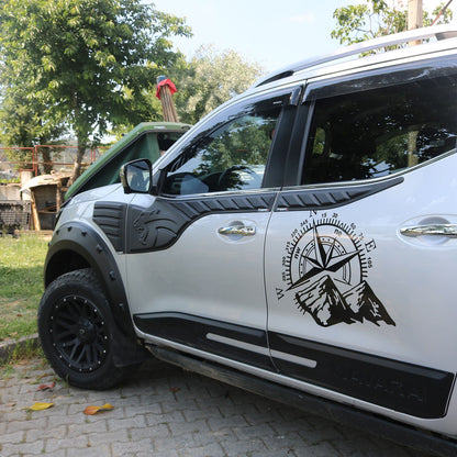 Nissan Navara 2016-2021 Yıl Aralığı Uyumlu Yarasa Kapı Kaplama Set 6 Prç.