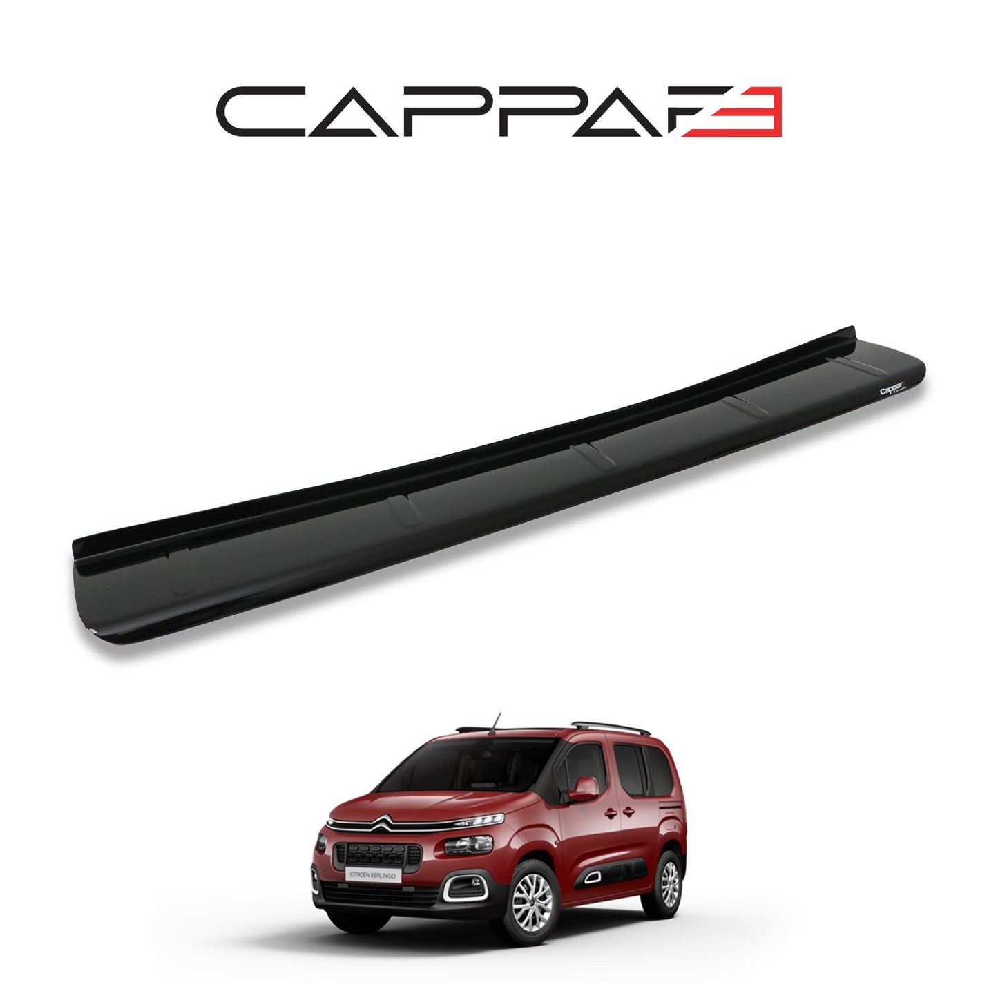 Citroen Berlingo 2019- Yılı ve Sonrası Uyumlu Arka Tampon Eşiği Parlak