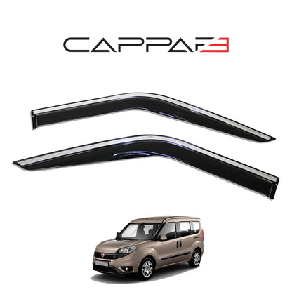 Fiat Doblo 2015-2022 Yıl Aralığı Uyumlu Cam Rüzgarlığı Kromlu 4 Parça